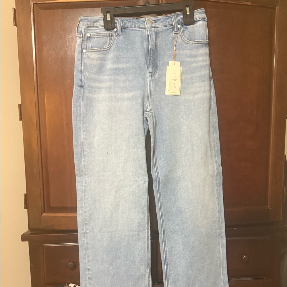 Quince Light Blue Flare & Wide Leg Jeans